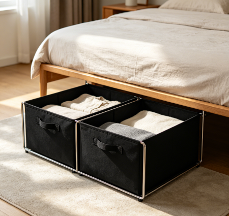 Dual Compartment Under Bed Organizer Drawer